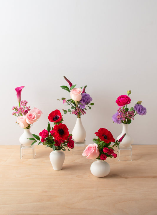 Ceramic Bud Vase Bundle - Galentine's Day Mix